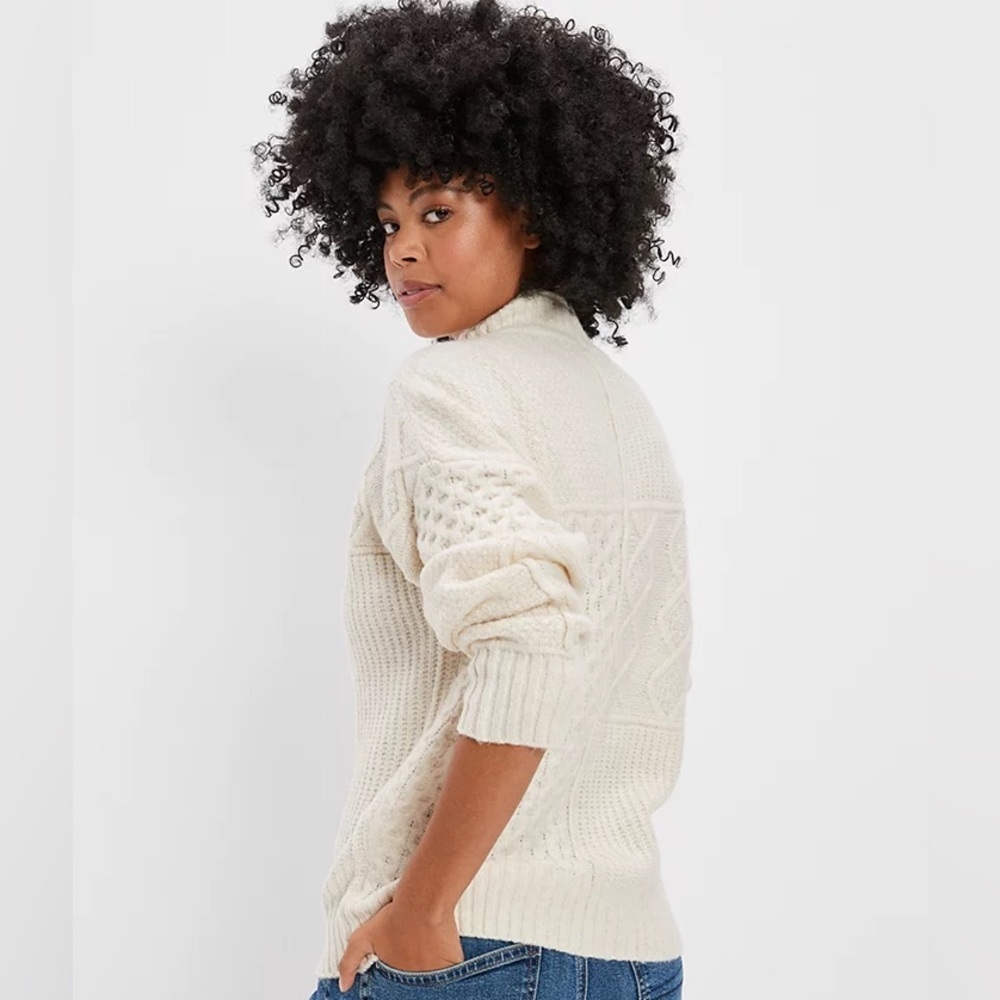 American Eagle Oversized Soft & Cozy Mixed Stitch Sweater - Picture 3 of 6